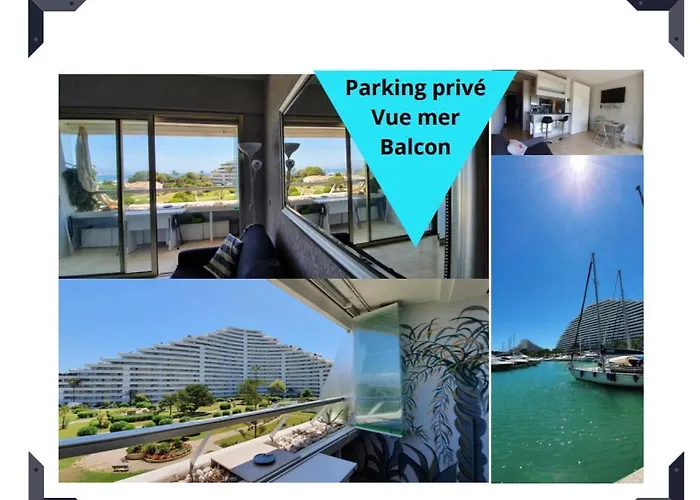 Lovely Apartment In Marina Baie Des Anges- Baronnet - Sew View, Free Parking Spaces On Site, Restaurants, Beach, Supermarket
